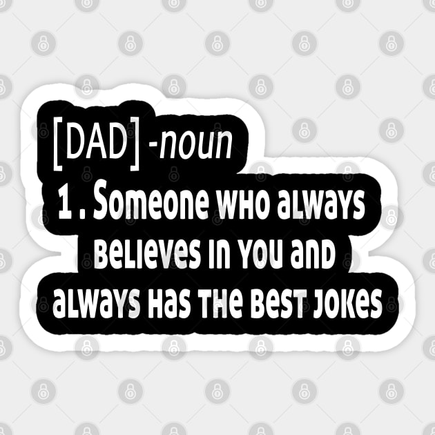 Mens Dad Noun Funny Definition Gift for Dad Father's Day Sticker by ZimBom Designer